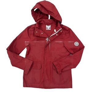 Norse Projects Women’s Gil Orange Red Shell Cotton Jacket Hooded Size Small